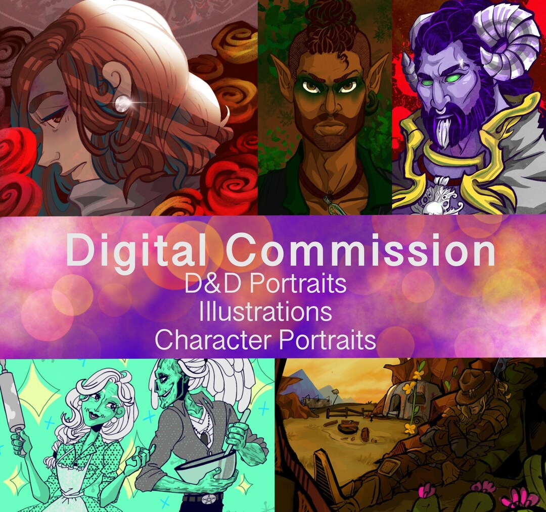 Digital Illustration Commission Etsy