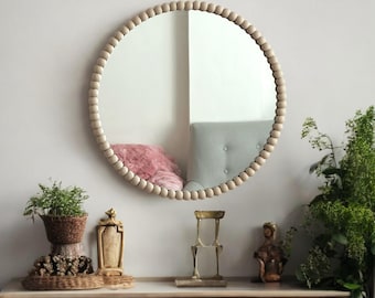 20 "runder Perlenspiegel, Boho Baby Room Decor