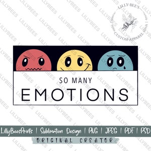 So Many Emotions, Wild Child Png, Crazy Kid Design, Little Boys Shirt, Instant Download