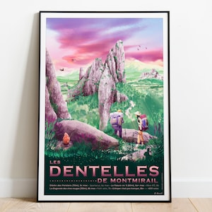 Affiche Dentelles de Montmirail - Tirage d'art sur un papier de haute qualité - Randonnée Vaucluse et Mont Ventoux - Livraison Point Relais