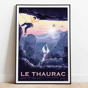 Poster Le Thaurac, climbing site in Hérault, Montpellier - Art print on high quality paper - Delivery Point Relais®