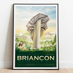 Poster Briançon Serre Chevalier Valley, the Alps - World Climbing Championship - Print on high quality paper - Delivery Point Relais®