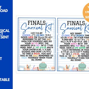 Finals Survival Kit, College Survival Kit, College Exam Survival Kit ...