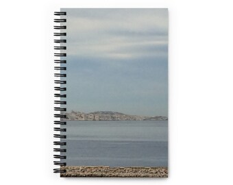 Port Marseille Spiral Notebook - Blank Travel Lover Journal - Personal Gratitude Diary - Birding Logbook - Workout Record - Writer Workbook