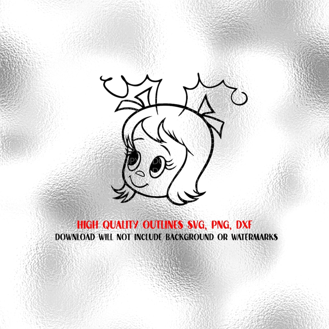 Cindy Lou Who Outlines Svg Png Dxf Cindy Lou Who Svg - Etsy