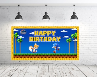 Sonic Birthday Banner ~ DIGITAL FILE ~