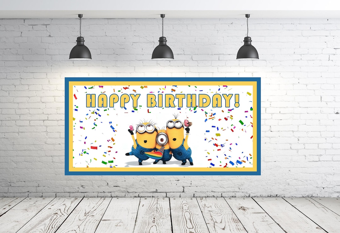 Minion Birthday Banner ~ DIGITAL FILE ~ - Etsy