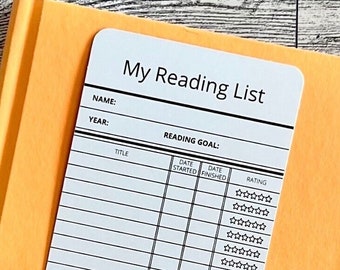 2024 Reading Bookmark Library Card Bookmark Book Tracker Bookmark Reading List Tracker Book Club Bookmark Gift Reading Lover Gift Bookmark