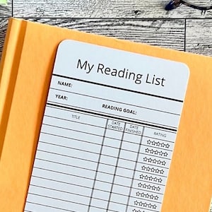 2025 Reading Bookmark Library Card Bookmark Book Tracker Bookmark Reading List Tracker Book Club Bookmark Gift Reading Lover Gift Bookmark
