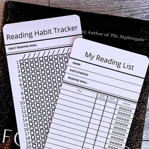 2025 Reading List Bookmark Reading Habit Tracker Bookmark Library Card Bookmark Reading Tracker Bookmark Book Tracker Book Mark Reading Log