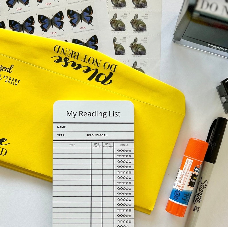 Reading List Bookmark Reading Goal Bookmark Customized Bookmark Fill In Bookmark Reading Log Tracker Reading Goal Tracker Book List Tracker image 8