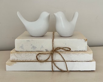 Rustic Book Bundle Book Stack Farmhouse Book Set Decorative Stack of Books Vintage Book Decor Shabby Chic Bookshelf Decor