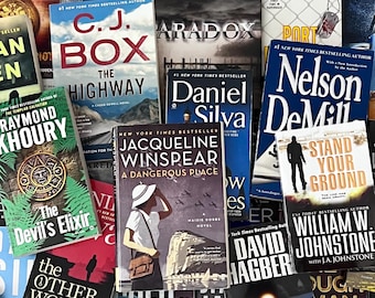 Modern Mystery Thriller Book Harlan Coben Book Suspense Novel Crime Fiction C.J. Box Book Daniel Silva Book Nelson DeMille Book Lee Child