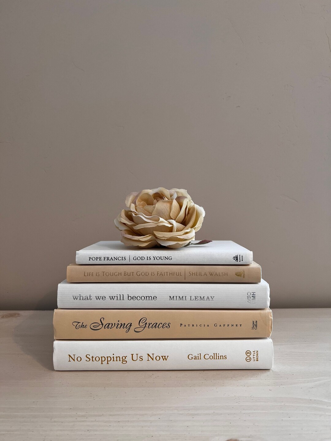 White Book Stack off White Book Decor Ivory Book Set Cream Etsy