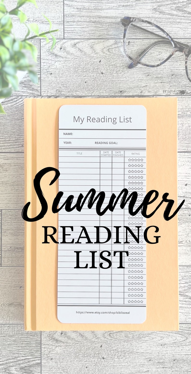 Fill In Bookmark Reading Log Tracker Reading Goal Tracker Book List Tracker