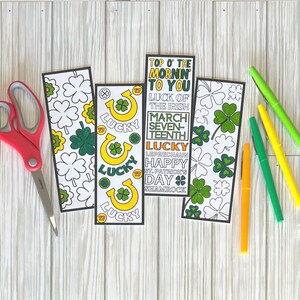St Patrick's Day Printable Bookmark Adult Coloring Bookmarks Digital ...