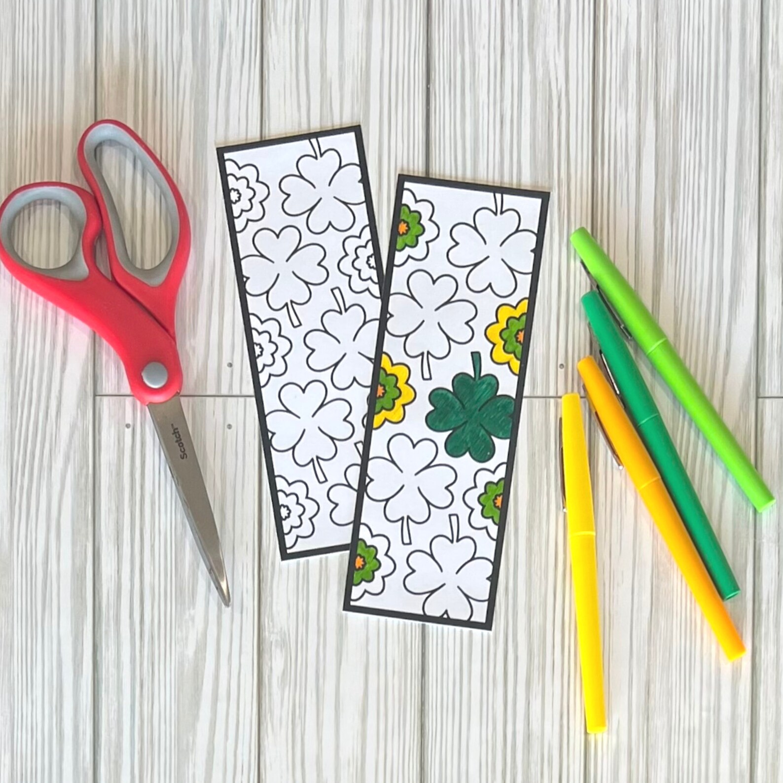 St Patrick's Day Printable Bookmark Adult Coloring Bookmarks Digital ...