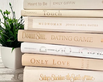 Decorative Books for Decor Home Modern Home Decor Book Decor Custom Book Decoration Home Book Stack Decor White Book Set Decor Book Bundle