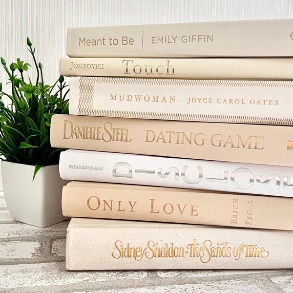 Decorative Books for Decor Home Modern Home Decor Book Decor Custom Book Decoration Home Book Stack Decor White Book Set Decor Book Bundle