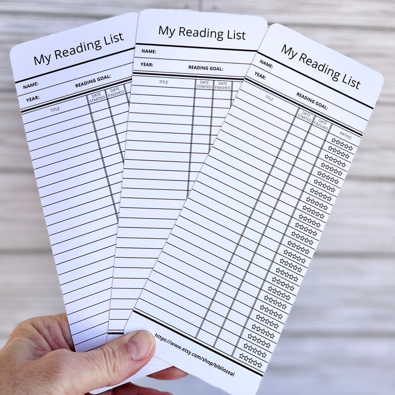 Reading List Bookmark Reading Goal Bookmark Customized Bookmark Fill In Bookmark Reading Log Tracker Reading Goal Tracker Book List Tracker image 5