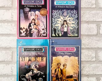Madeleine L’Engle Book Science Fiction Fantasy Novel Paperback Classic YA Adventure Vintage Book Collection Wrinkle In Time Series Kids Book