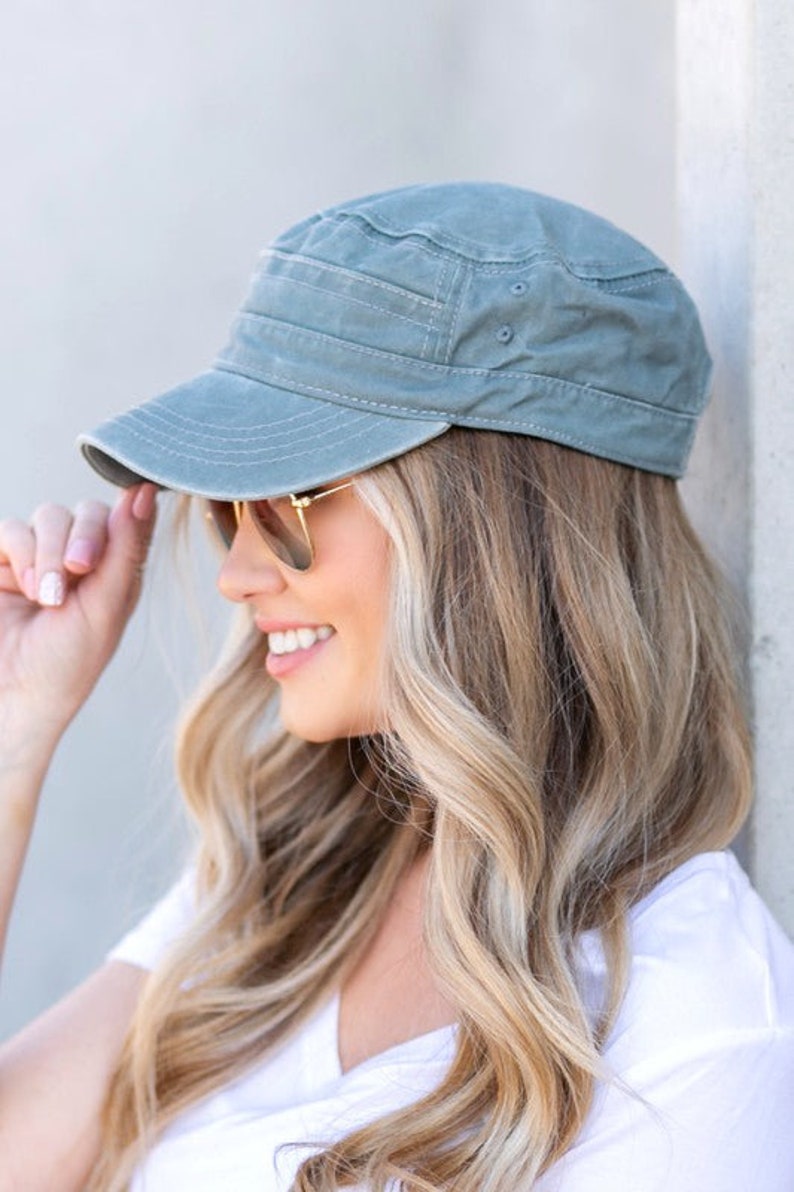 TopHeadwear Distressed Cadet Cap - Vintage Style Cotton Hat With Adjustable Strap, One Size Fits Most - View #3