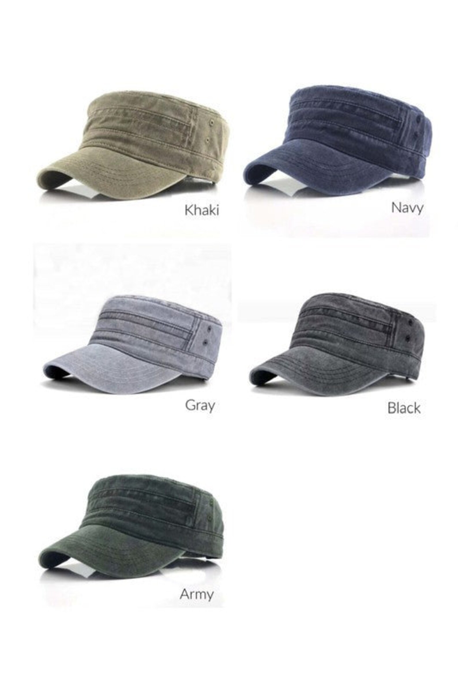 TopHeadwear Distressed Cadet Cap - Vintage Style Cotton Hat With Adjustable Strap, One Size Fits Most - View #4