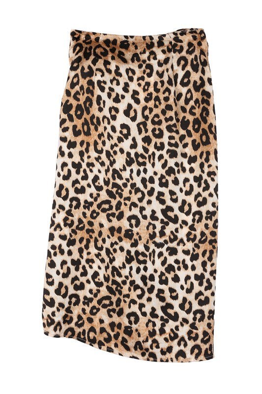 Chiffon Tie Side Mini Skirt - Leopard Lasso