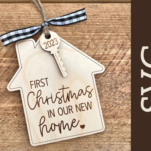 First Christmas In Our New Home Ornament | Digital File | SVG | Laser Ready File | Laser Ornament File