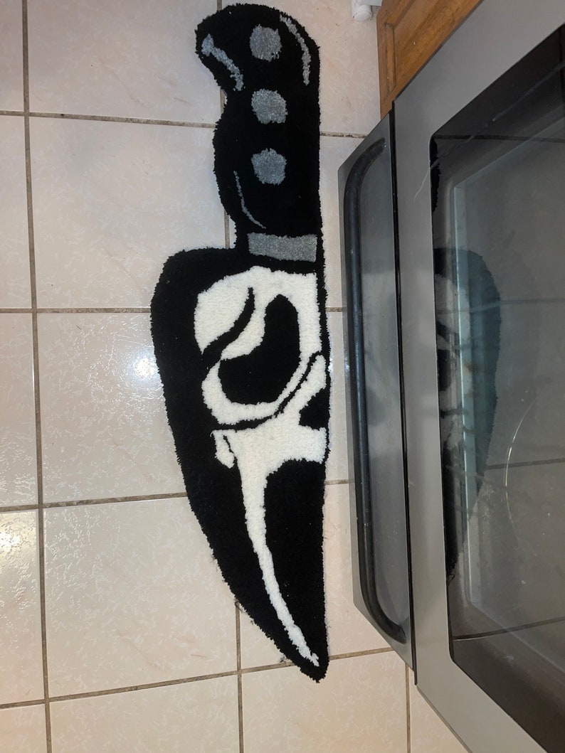 Scream Knife Rug Ghost Face Tufted Horror Movie Etsy