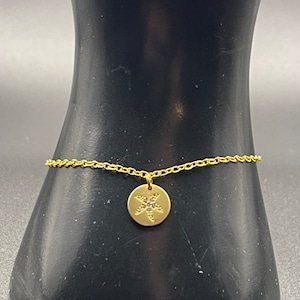 Gold Matte CZ Starfish Charm Bracelet