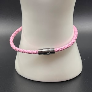 Leather Bolo Cord Bracelet with Magnetic Clasp