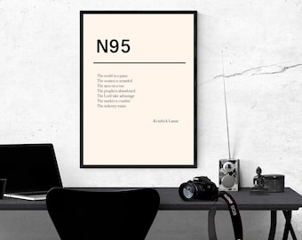 Kendrick Lamar N95 Poster, R&B, Hip Hop, Modern Art, N95 Lyrics, Lyric Poster, Lyric Modern Art