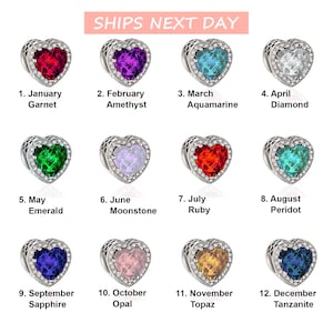 Birthstone gift, Birthstone charm, Birthstone bracelet, Birthstone necklace BSH-S