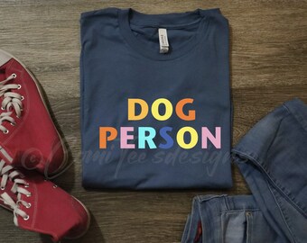 Hond persoon T-shirt - hondenliefhebber shirt - shirt voor hond persoon - Unisex T-shirt - kleurblok shirt