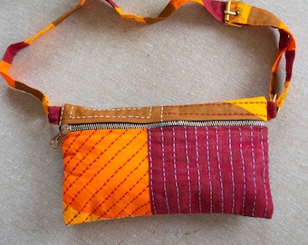 Upcycled Handmade Kantha Shoulder Bag | Upcycled Ethical Gifts | Handmade Gifts | Ethnic Eco Gifts
