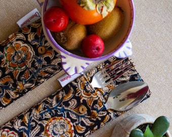 Upcycled Cutlery/Toiletry Pouch | Upcycled Ethical Gifts | Handmade Boho Gifts | Ethnic Eco Christmas Gifts | Eco Pouches | Eco Small Gifts
