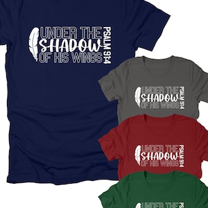 Psalm 91 uniseks T-shirt | Christelijk shirt | Religieus cadeau, inspirerend T-shirt | Tekst bovenaan
