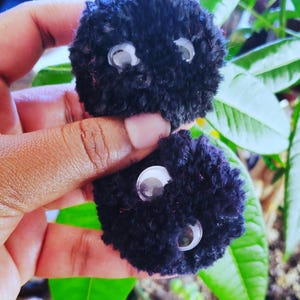 Soot Sprite Pom Pom Hair Clips, hair accessories for girls, gift for girls, stocking stuffers, hair bobble, hair clips, hair accessory