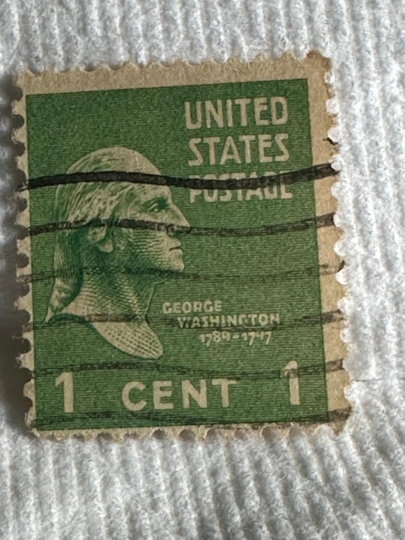 Washington 1 Cent Green 1908 and 1922 This Stamp is Part of