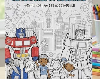 Transformatoren Malbuch für Kinder | Druckbare Malseiten für Jungen & Mädchen zum sofort Herunterladen
