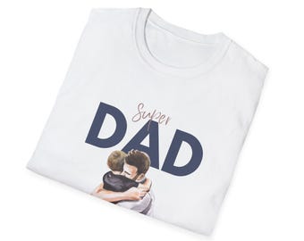 Diseño de camiseta de Super Papá (descarga digital): Gráfico de amor familiar para el Día del Padre