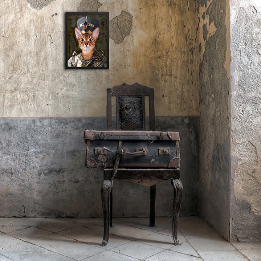 Custom Egyptian Cat Wall Decor Custom Pet Portrait From Etsy