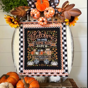 WELCOME PUMPKIN * Stitching With The Housewives * Counted Cross Stitch Pattern * Fall-2