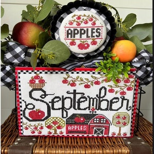 MONTH 2 MONTH SEPTEMBER * Stitching With The Housewives * Counted Cross Stitch Pattern * Fall-2