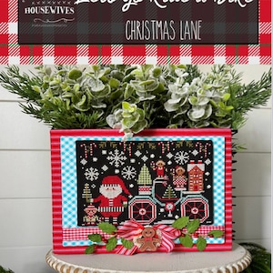 CHRISTMAS LANE * Let&#39;s Go Ride a Bike * Stitching With The Housewives * Counted Cross Stitch Pattern-2