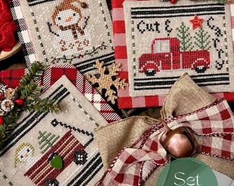 Christmas in the Country Set Two * Annie Beez Folk Art * Cross Stitch Pattern-b