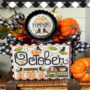 MONTH 2 MONTH OCTOBER * Stitching With The Housewives * Counted Cross Stitch Pattern * Fall