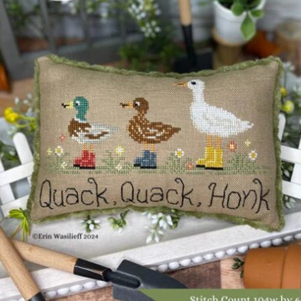 QUACK QUACK HONK * Erin Elizabeth Designs * Counted Cross Stitch Pattern-3