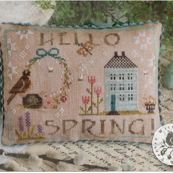 TIS SPRING * With Thy Needle and Thread * Cross Stitch Pattern-2